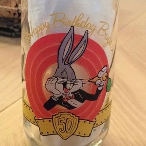 Vintage Happy Birthday Bugs⭐️ 50 commemorative glass